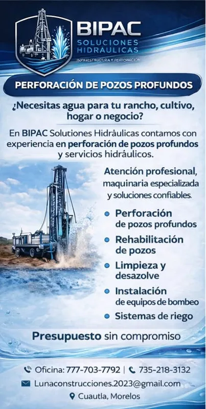 Información de perforación de pozos profundos